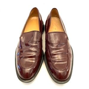 TOD'S Burgundy Wine Patent Leather Loafers Women's Size 9/9.5 Italian 39.5‎